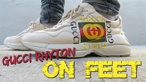 gucci rhyton on feet
